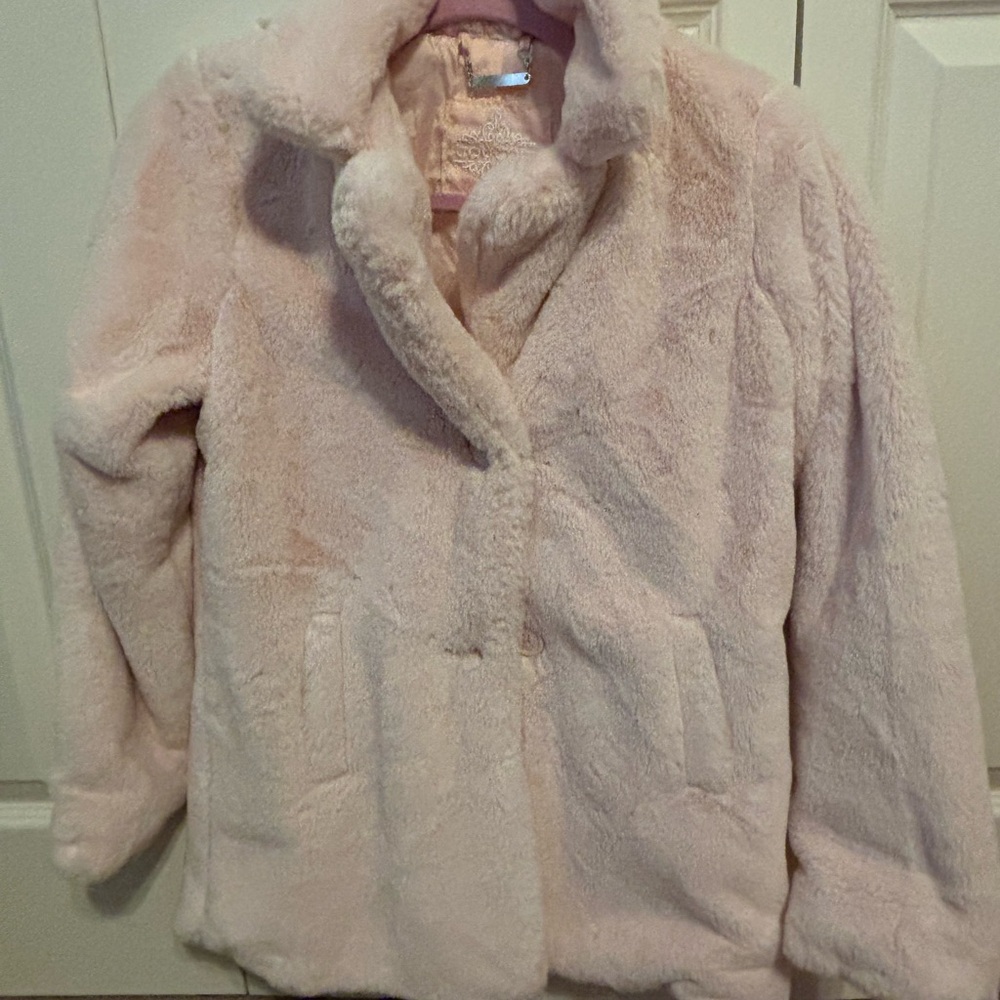 Jou Jou Soft Pink Teddy Jacket